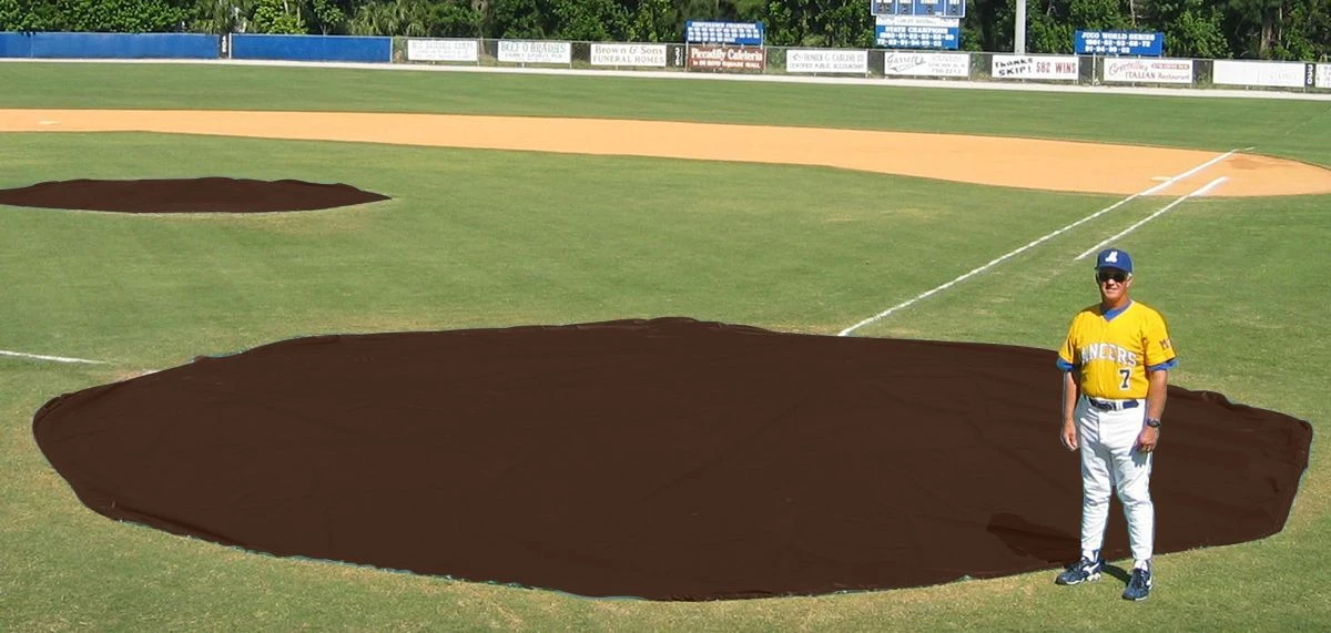 Aer-Flo WWV1830, 30' diam. Wind Weighted Mound/Homebase Tarp, 126 lbs 4 Aer-Flo WWV1830, 30' diam. Wind Weighted Mound/Homebase Tarp, 126 lbs - Image 4