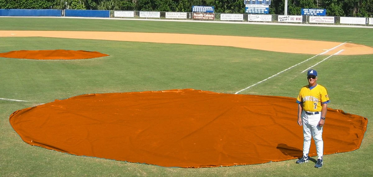 Aer-Flo WWV1830, 30' diam. Wind Weighted Mound/Homebase Tarp, 126 lbs 3 Aer-Flo WWV1830, 30' diam. Wind Weighted Mound/Homebase Tarp, 126 lbs - Image 3