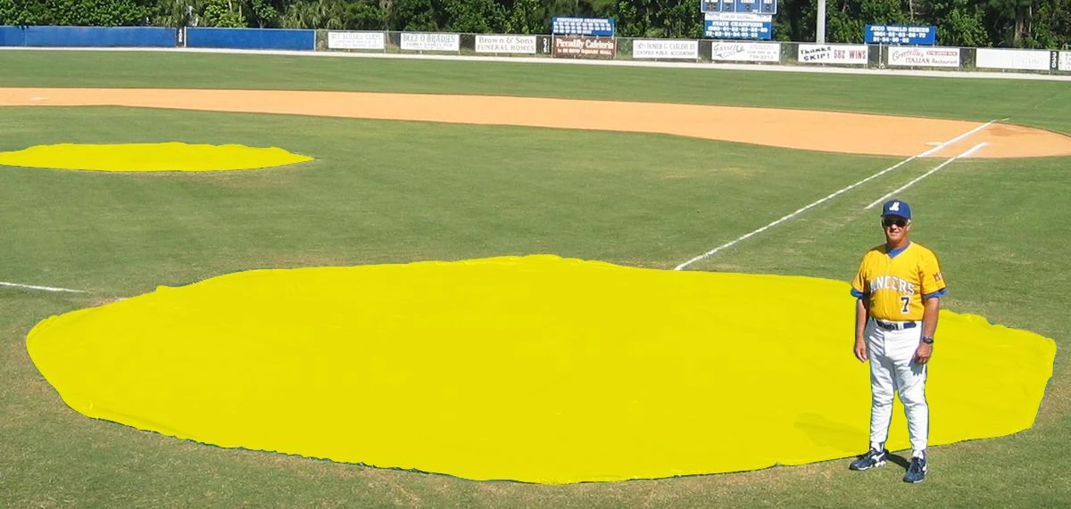 Aer-Flo WWV1830, 30' diam. Wind Weighted Mound/Homebase Tarp, 126 lbs 7 Aer-Flo WWV1830, 30' diam. Wind Weighted Mound/Homebase Tarp, 126 lbs - Image 7