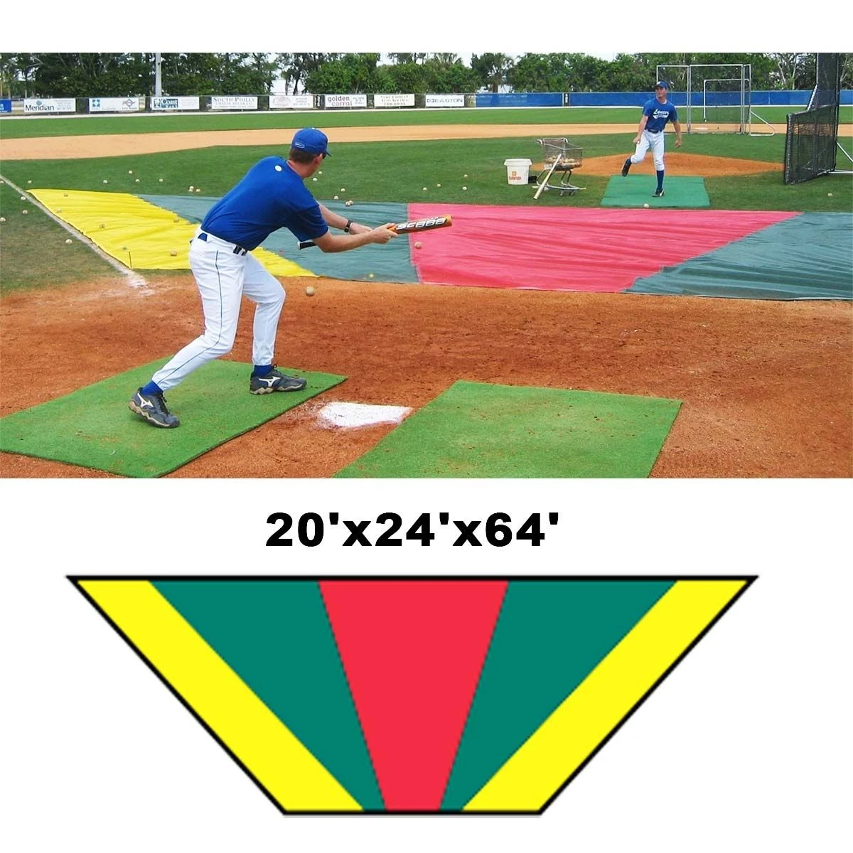 Aer-Flo Major League Bunt Zone Infield Protector, 20'x24'x64' 2 Aer-Flo Major League Bunt Zone Infield Protector, 20'x24'x64' - Image 2