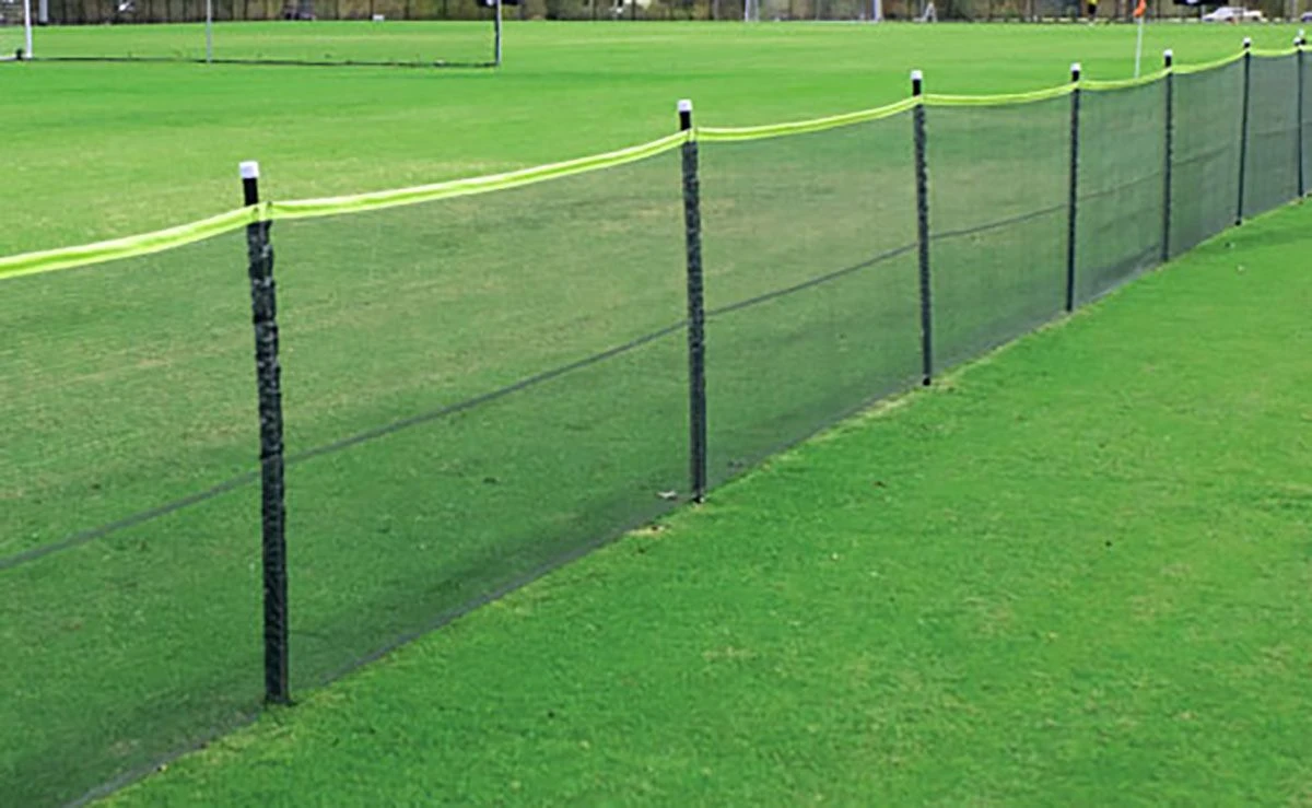 Enduro Mesh 150' Portable Temporary Outfield Fence Package Dark Green 1 Enduro Mesh 150' Portable Temporary Outfield Fence Package Dark Green