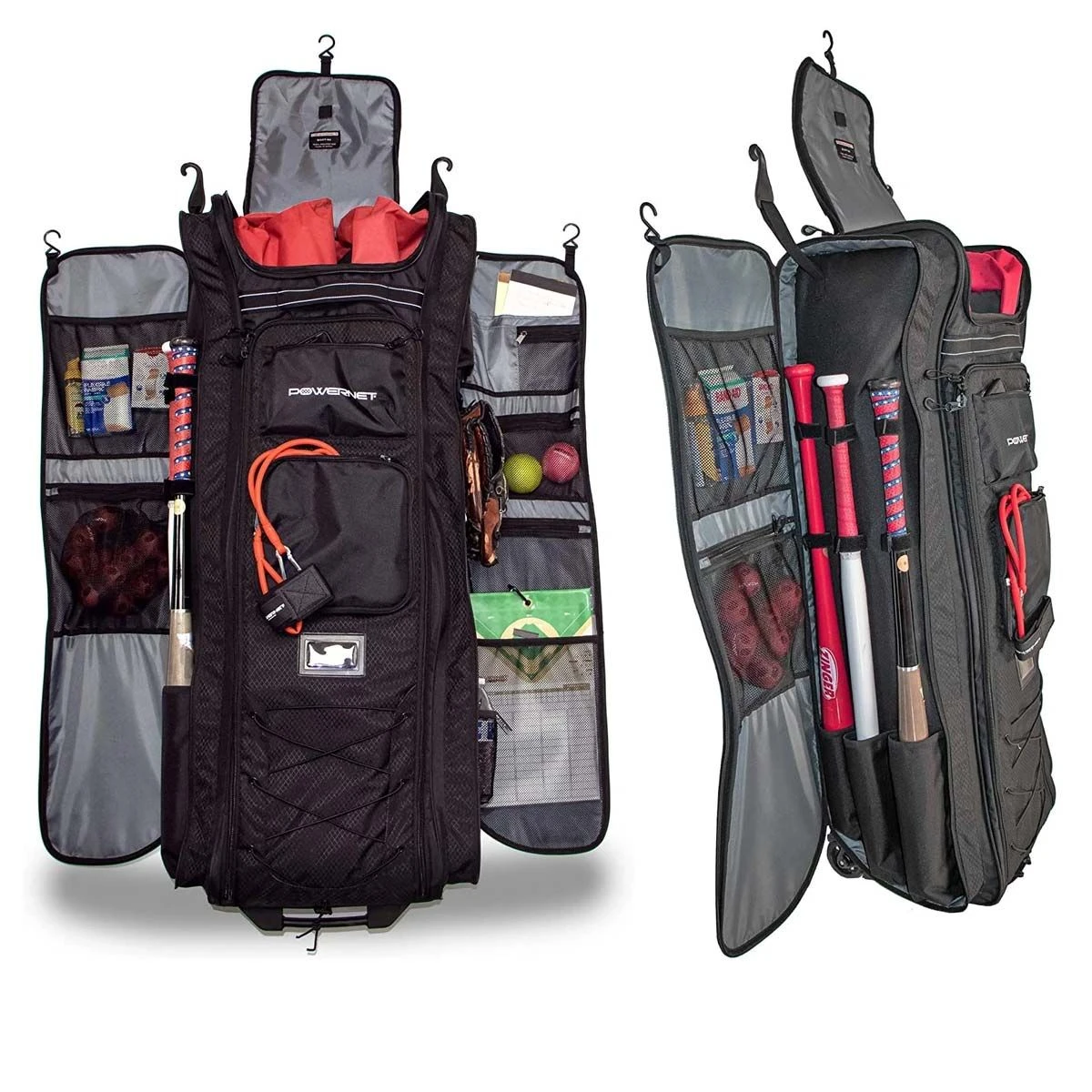 POWERNET Rolling Baseball/Softball Equipment Coaches Bag 4 POWERNET Rolling Baseball/Softball Equipment Coaches Bag - Image 4