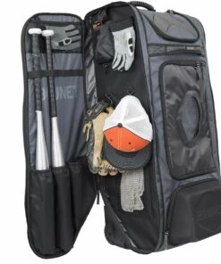 Bownet Commander Wheeled Catcher's Equipment Bag, 38"x17"x12" Royal -Cheap Softball Store a32 014 1