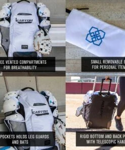 Easton Jen Schro Catcher’s Wheeled Equipment Bag Black -Cheap Softball Store a32 055 03