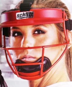 Schutt V1/V2 TITANIUM Softball Fielders Face Guard w/Visor Neon Pink -Cheap Softball Store a32 344 1