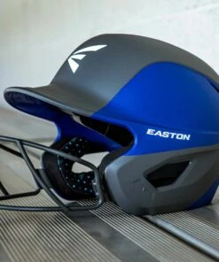 Easton Ghost Matte Two-Tone Fastpitch Batting Helmet w/Mask Columbia Blue/White -Cheap Softball Store a32 361 01