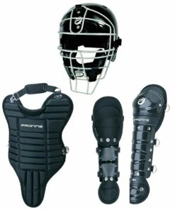 Pro Nine Age 5-7 3-Piece Youth Catcher's Gear Set w/ Scarlet Helmet