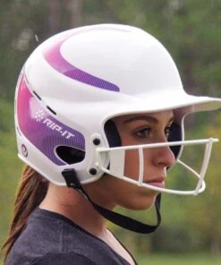 Rip-It Vision Classic Fastpitch Softball Batting Helmet White/Navy -Cheap Softball Store a32 385 2