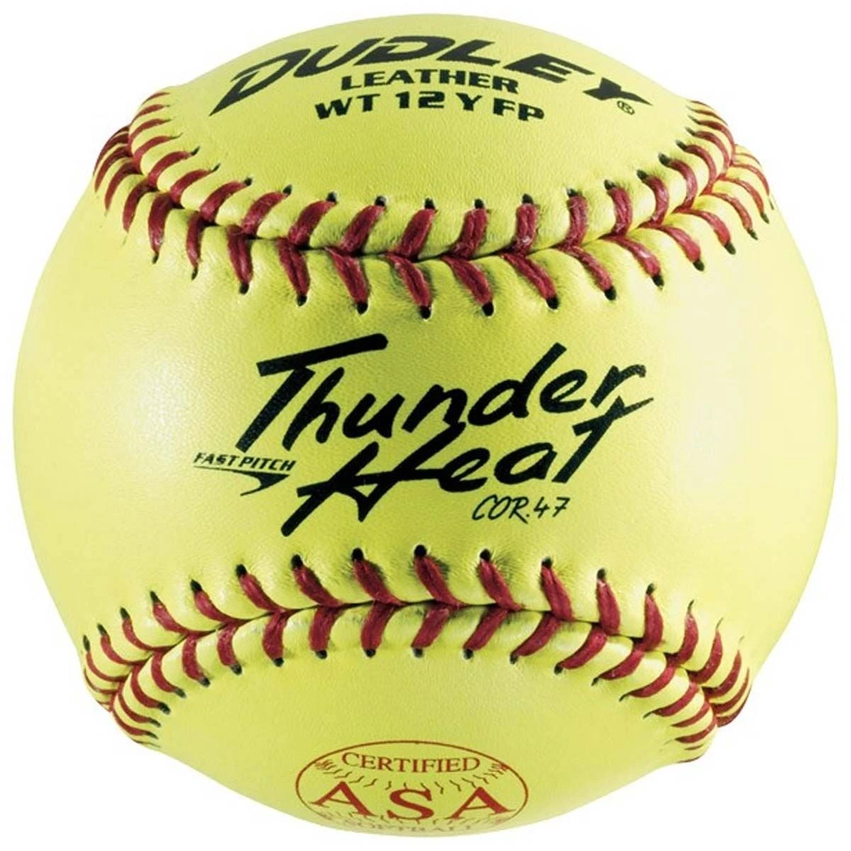 Dudley 12", 4A-147Y 47/375, ASA Thunder Heat Leather Fastpitch Softballs, dz 1 Dudley 12", 4A-147Y 47/375, ASA Thunder Heat Leather Fastpitch Softballs, dz