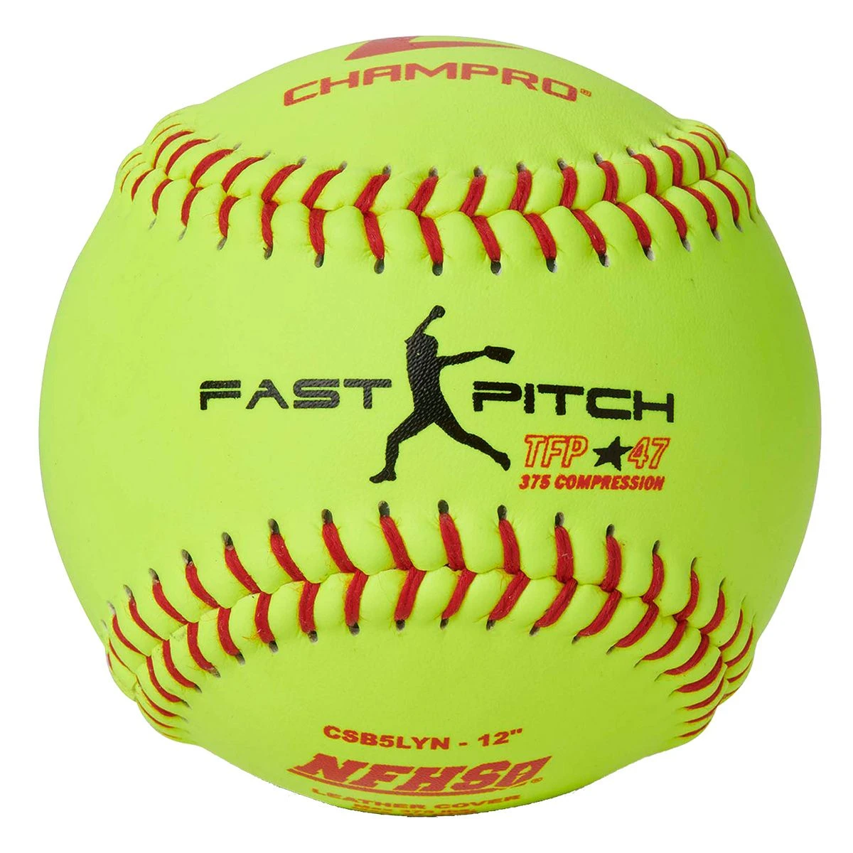 Champro 12" CSB5LYN 47/375 NFHS Leather Fastpitch Softballs 1 Champro 12" CSB5LYN 47/375 NFHS Leather Fastpitch Softballs