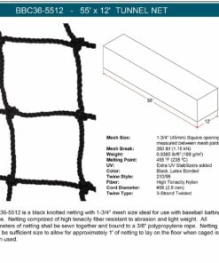 55' & 70' Jaypro All Star Batting Tunnel Nets, #36 Thread Count -Cheap Softball Store a32 866 5512