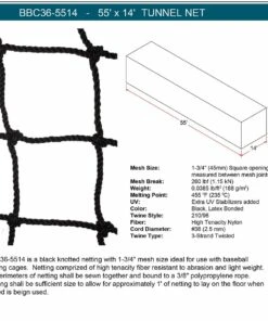 55' & 70' Jaypro All Star Batting Tunnel Nets, #36 Thread Count -Cheap Softball Store a32 866 5514