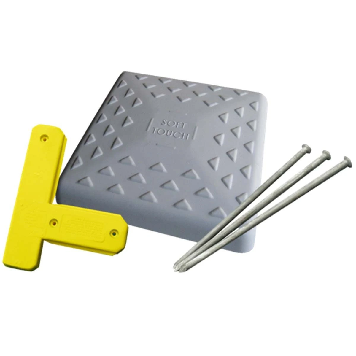 Soft Touch 14" Spike-Down Base w/ Tee & Spikes, S14 1 Soft Touch 14" Spike-Down Base w/ Tee & Spikes, S14
