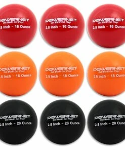 POWERNET Heavy Weighted Training Baseball Set, 2.8", 9pk
