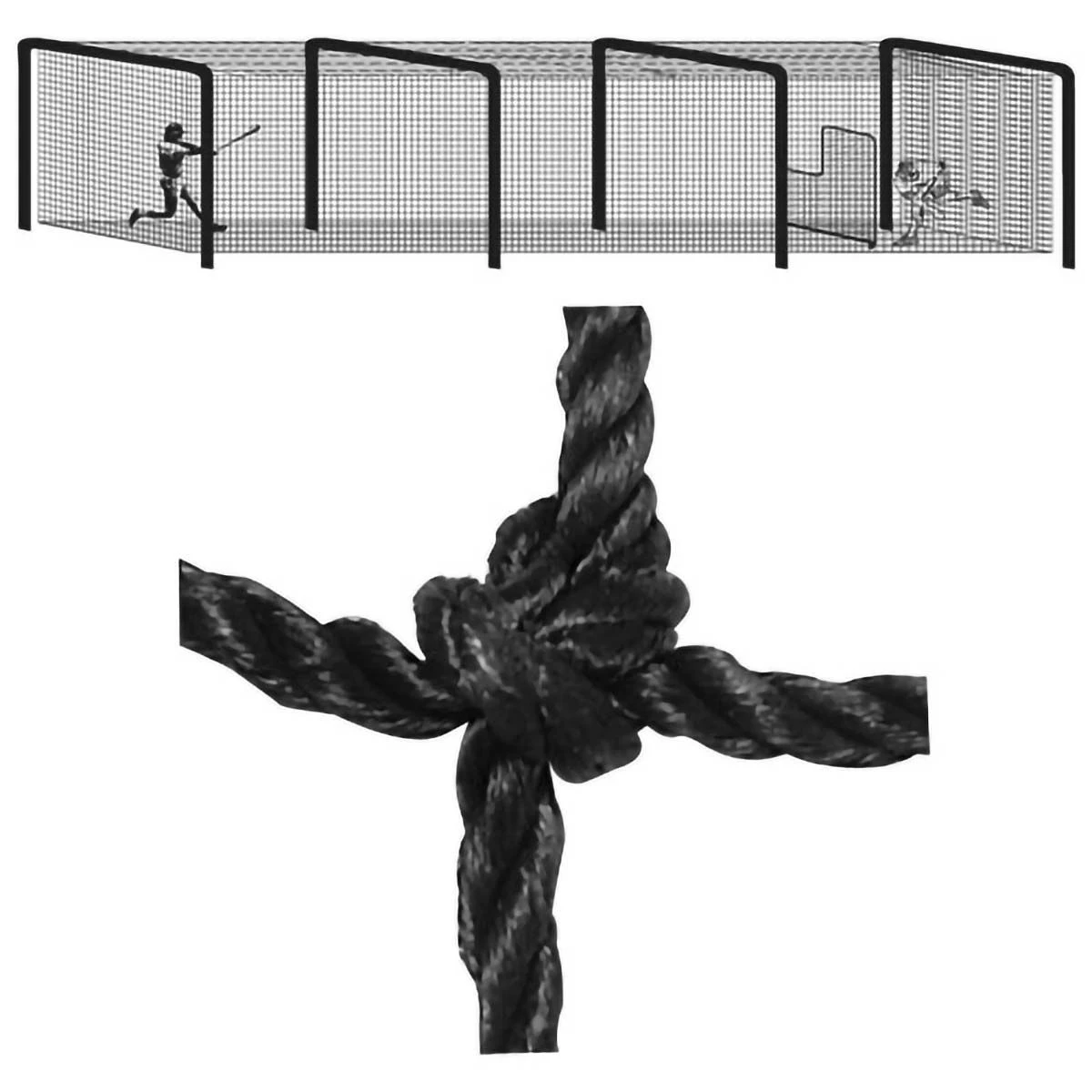 70' Pro Series Batting Tunnel Cage Nets, 2.5mm, #42 3 70' Pro Series Batting Tunnel Cage Nets, 2.5mm, #42 - Image 3