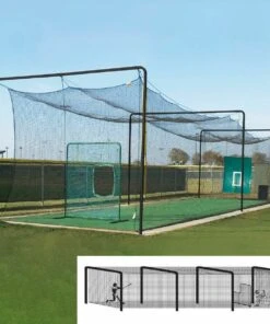 70' Varsity Batting Cage Tunnel Frame, 4-Section, Baseball/Softball