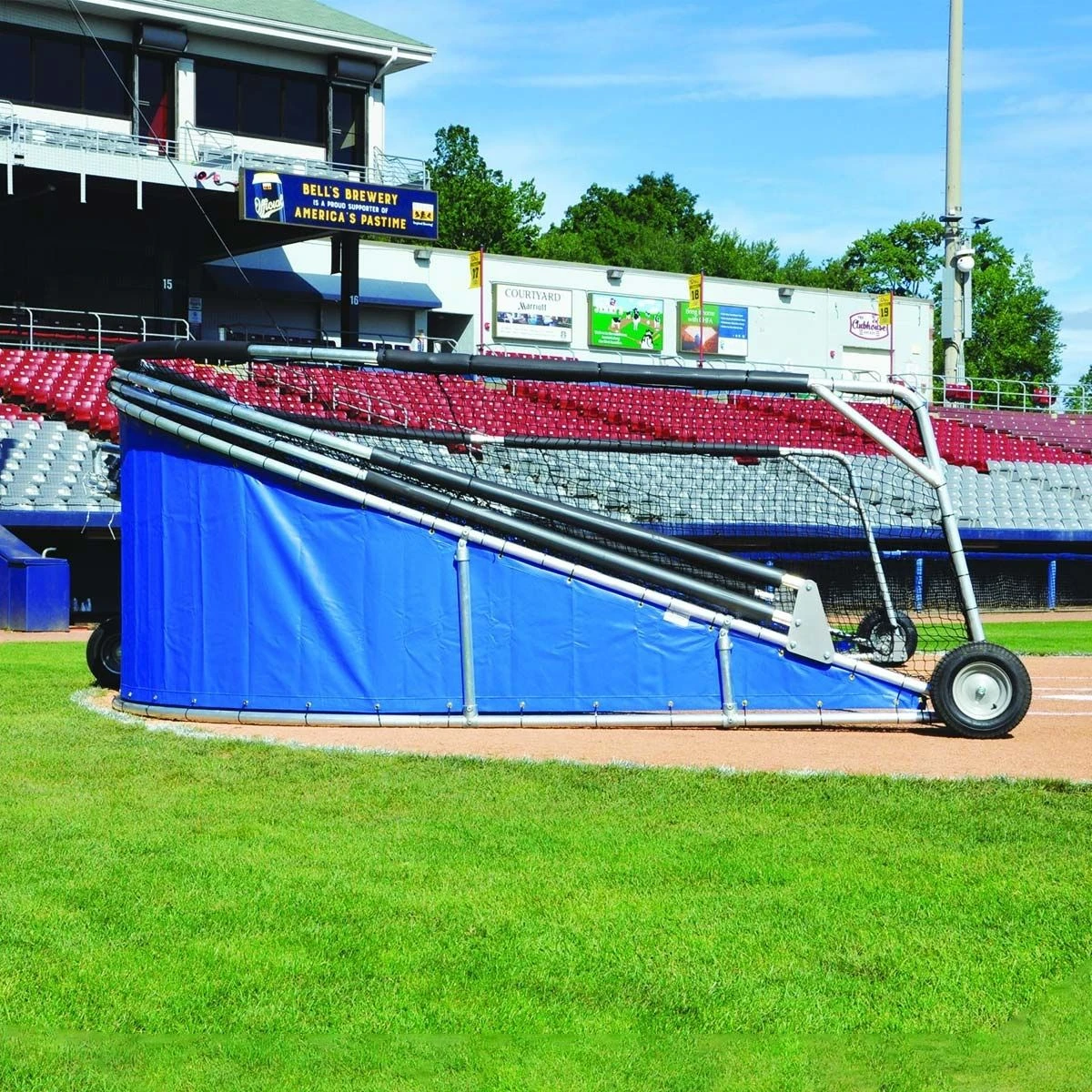 Jaypro Big League Bomber Pro Portable Batting Cage, BBGS-18 Navy 3 Jaypro Big League Bomber Pro Portable Batting Cage, BBGS-18 Navy - Image 3