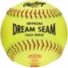 Rawlings 12", 47/375 Dream Seam Leather Fastpitch Softballs, C12RYLAH, dz