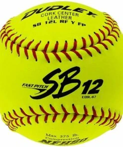 Dudley 12" SB12L RFY FP 47/375 Leather Fastpitch Softballs, dz