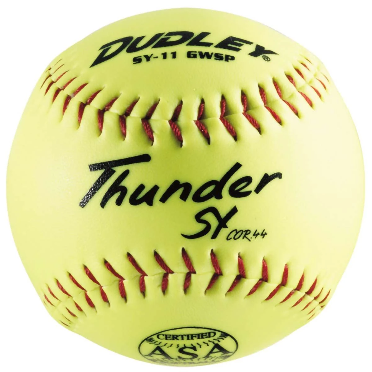 Dudley 11" SY11 GWSP 44/375 ASA Thunder Synthetic Slowpitch Softballs, dz 1 Dudley 11" SY11 GWSP 44/375 ASA Thunder Synthetic Slowpitch Softballs, dz