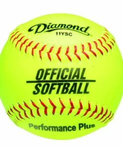 Diamond 11", 11YSC Official Synthetic Softball, Yellow