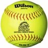 Wilson 12", 47/375 Pony Leather Fastpitch Softballs, A9075BSST, dz