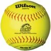 Wilson 11", 47/375 Pony Leather Fastpitch Softballs, A9275BSST, dz
