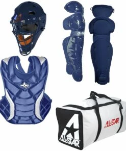 All Star CKW13.5PS Fastpitch Softball Catcher's Gear Kit, AGE 9-12 Black