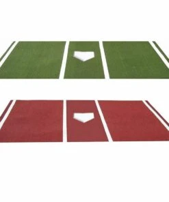 6'x12' Lined Batting Turf Mat Pro Green