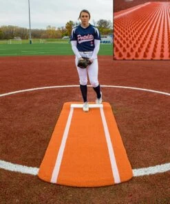 Portolite Spiked Softball Pitching Mat Green