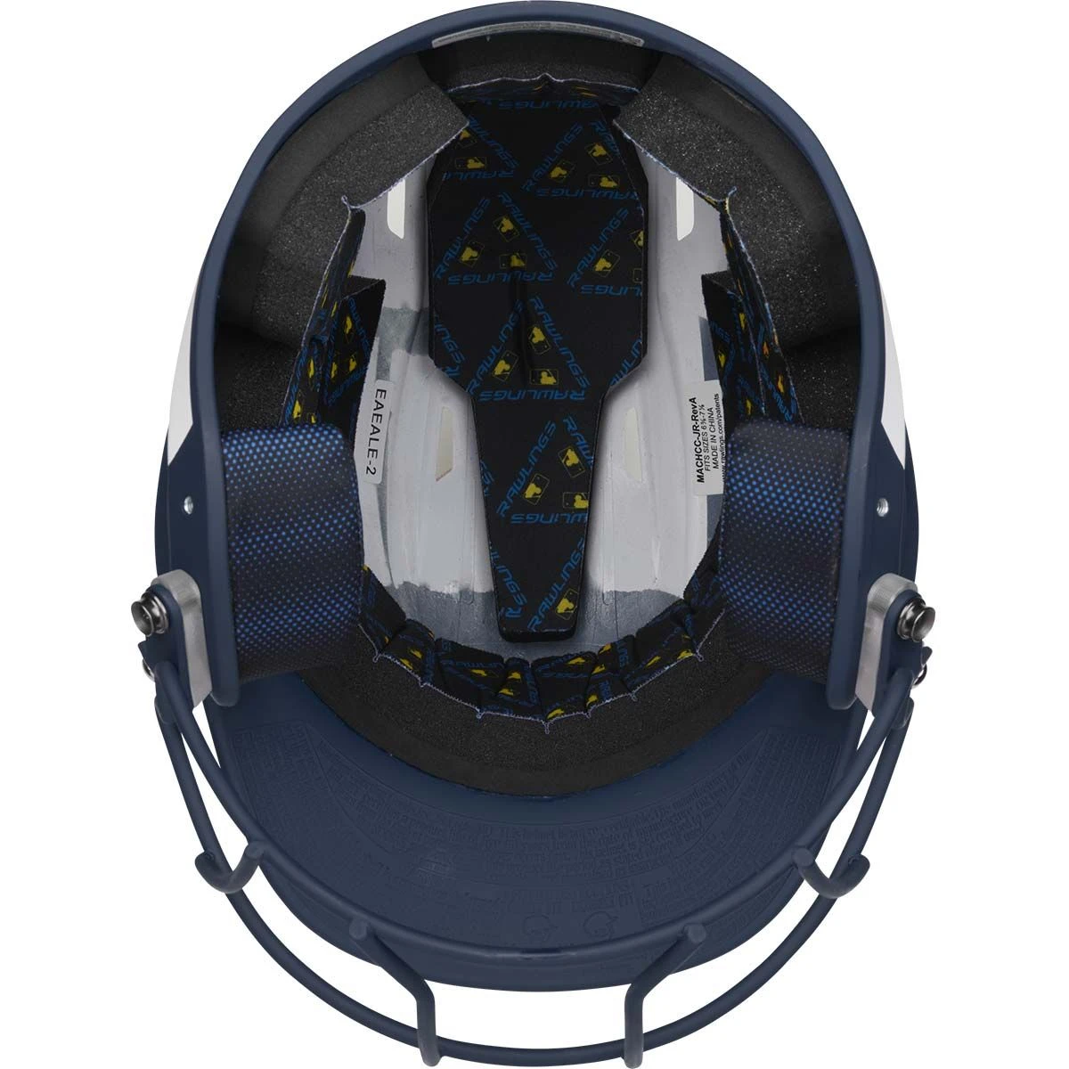 Rawlings Mach Ice Fastpitch Softball Batting Helmet w/ Faceguard Navy 3 Rawlings Mach Ice Fastpitch Softball Batting Helmet w/ Faceguard Navy - Image 3