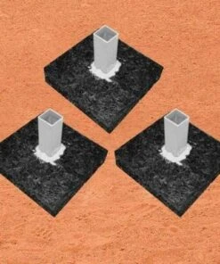 Set of 3 Rubber Baseball Base Anchor Foundations, 1269895