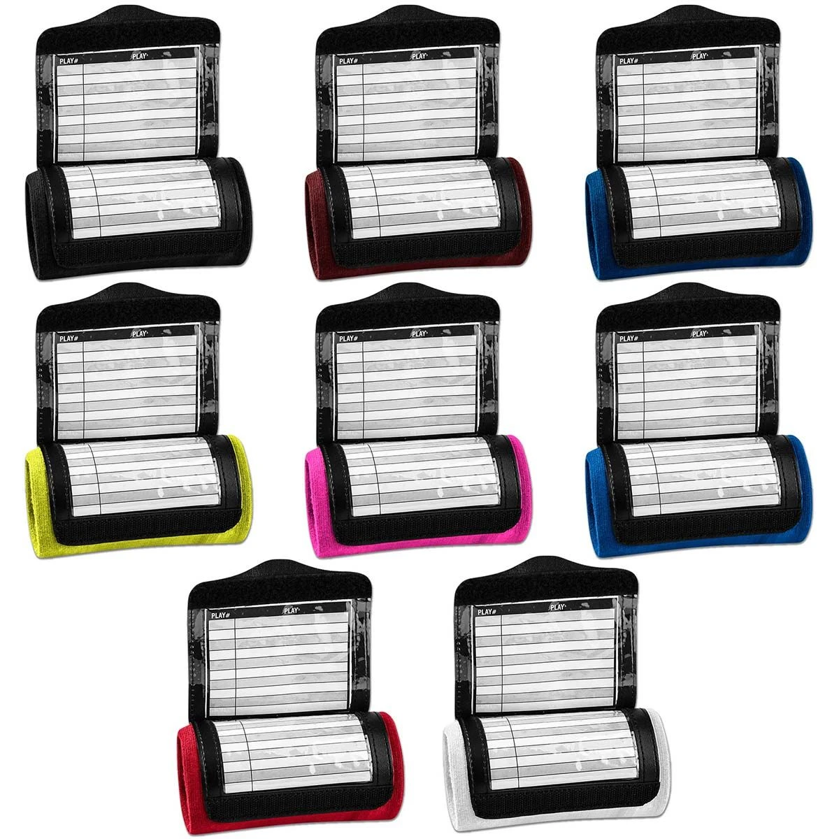 Champro TRIPLE Quarterback Playbook Wrist Band Optic Yellow 2 Champro TRIPLE Quarterback Playbook Wrist Band Optic Yellow - Image 2