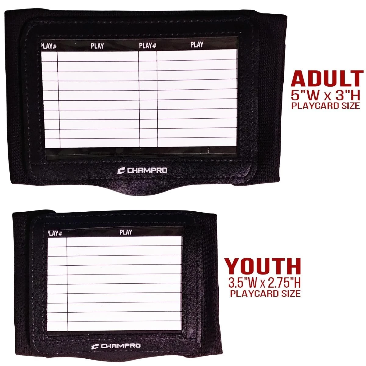 Champro TRIPLE Quarterback Playbook Wrist Band Optic Yellow 4 Champro TRIPLE Quarterback Playbook Wrist Band Optic Yellow - Image 4