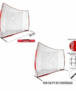 POWERNET 9'Hx12'W Portable Barrier Sport Net Navy -Cheap Softball Store a63 354 new dims